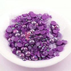 Perlute sidefate de unghii Mov cu Reflexii de 3mm - 600 bucati, Cod PPU052